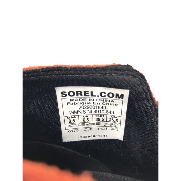 Sorel Evie Ankle Wedge Boot Warp Rust Red Suede Women's 8.5 Pull On Cold Weather - Picture 9 of 9